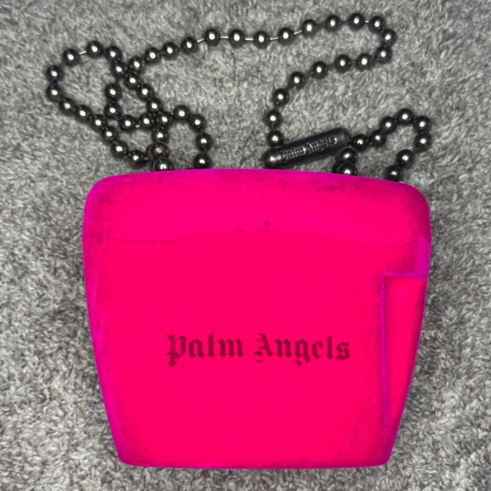 Palm Angels Pink Velvet Purse